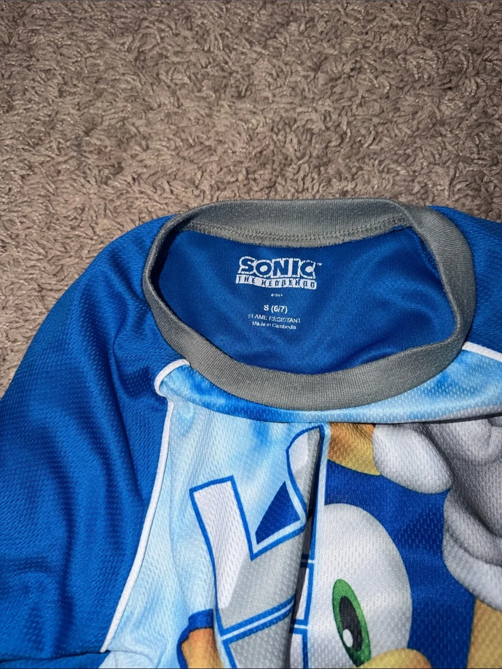 Sonic Kids' Blue Short Sleeve pjs